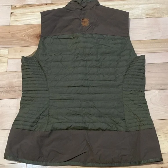 Women's Eddie Bauer Stormdown 700 Olive Quilted Vest - Picture 9 of 15